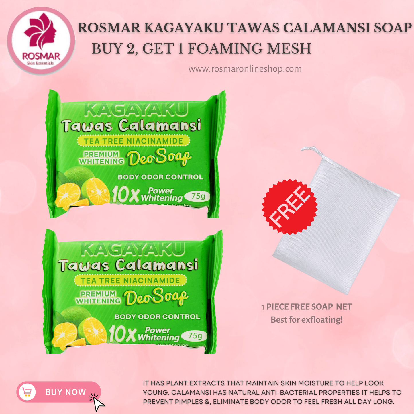 AUTHENTIC ROSMAR TAWAS CALAMANSI SOAP Rosmar Online Shop