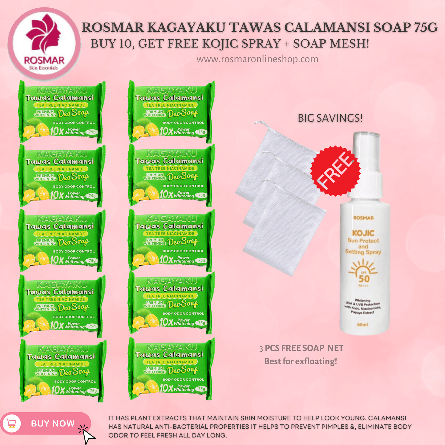 AUTHENTIC ROSMAR TAWAS CALAMANSI SOAP Rosmar Online Shop