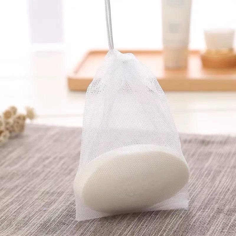HIGH QUALITY SOAP MESH NET BAG FOR EXFOLIATING & HELPS REMOVE STUBBORN DEAD SKIN (CAN FIT FOR BIG SOAP, 150G) Rosmar Online Shop