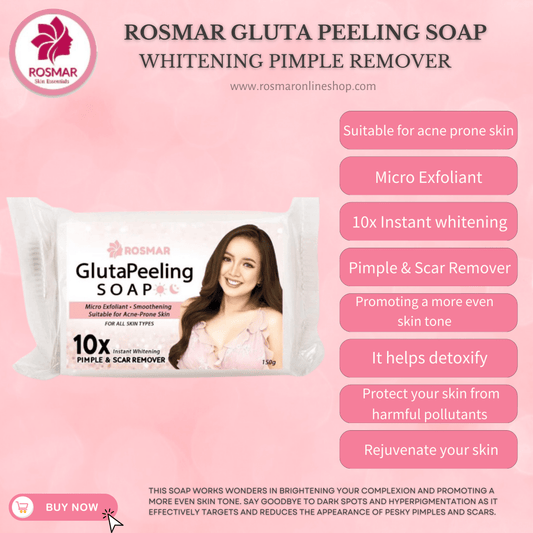 ROSMAR GLUTATHIONE PEELING SOAP - ALL TIME BEST SELLER SOAP Rosmar Online Shop 1PC Gluta Peeling Soap