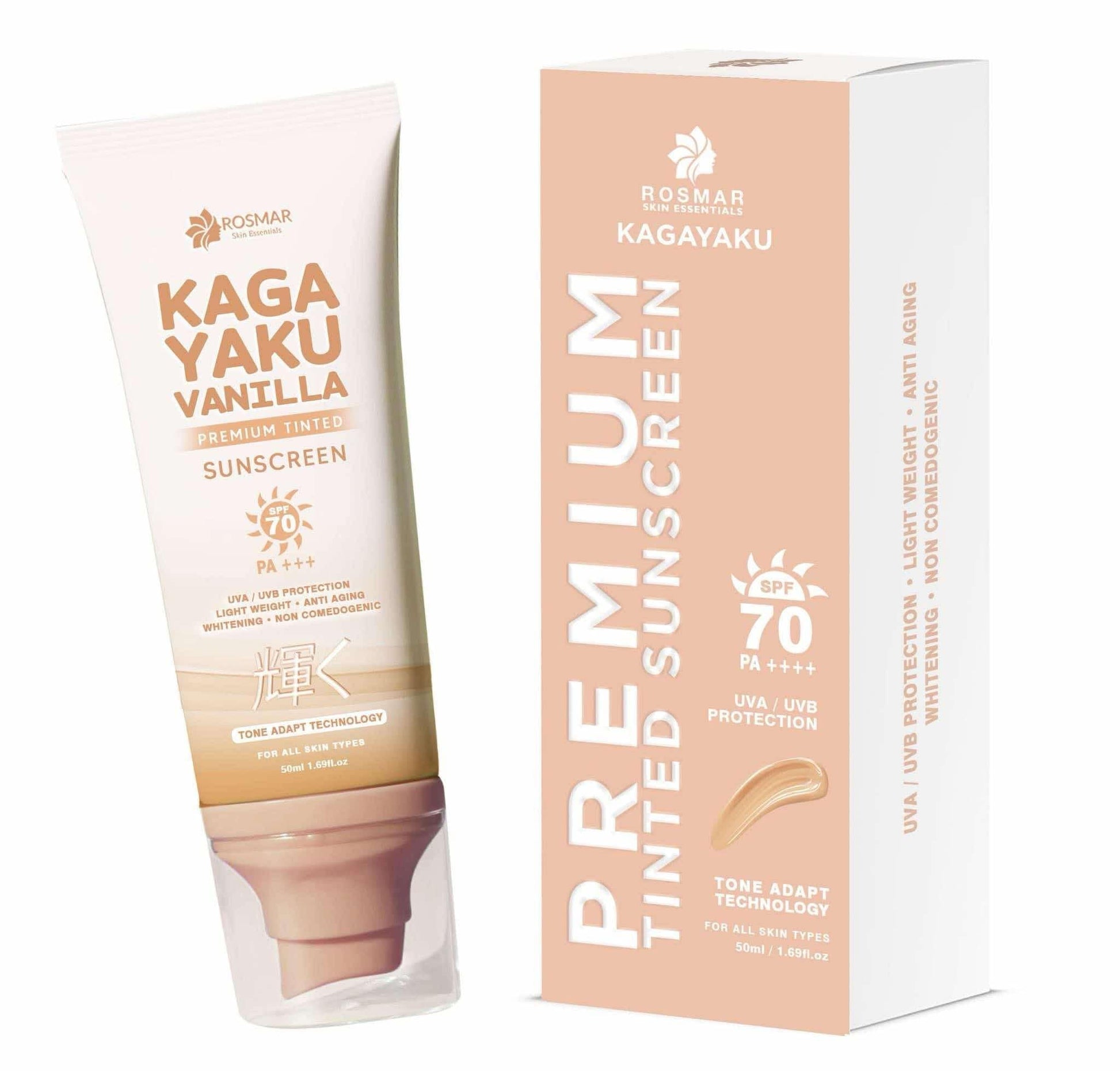 Rosmar Kagayaku Premium Tinted Sunscreen SPF 70 PA ++++ Rosmar Online Shop