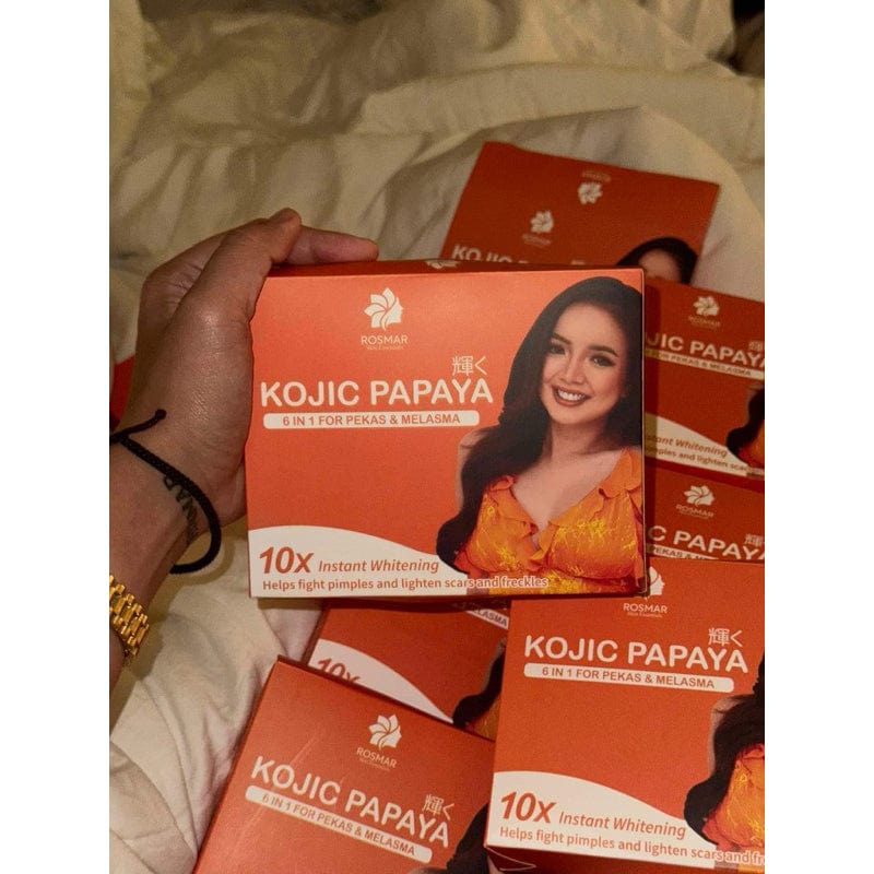 ROSMAR KOJIC PAPAYA SET 6IN1 FOR PEKAS & MELASMA,DARK SPOTS REMOVAL & PIMPLES Rosmar Online Shop 1 PAPAYA SET