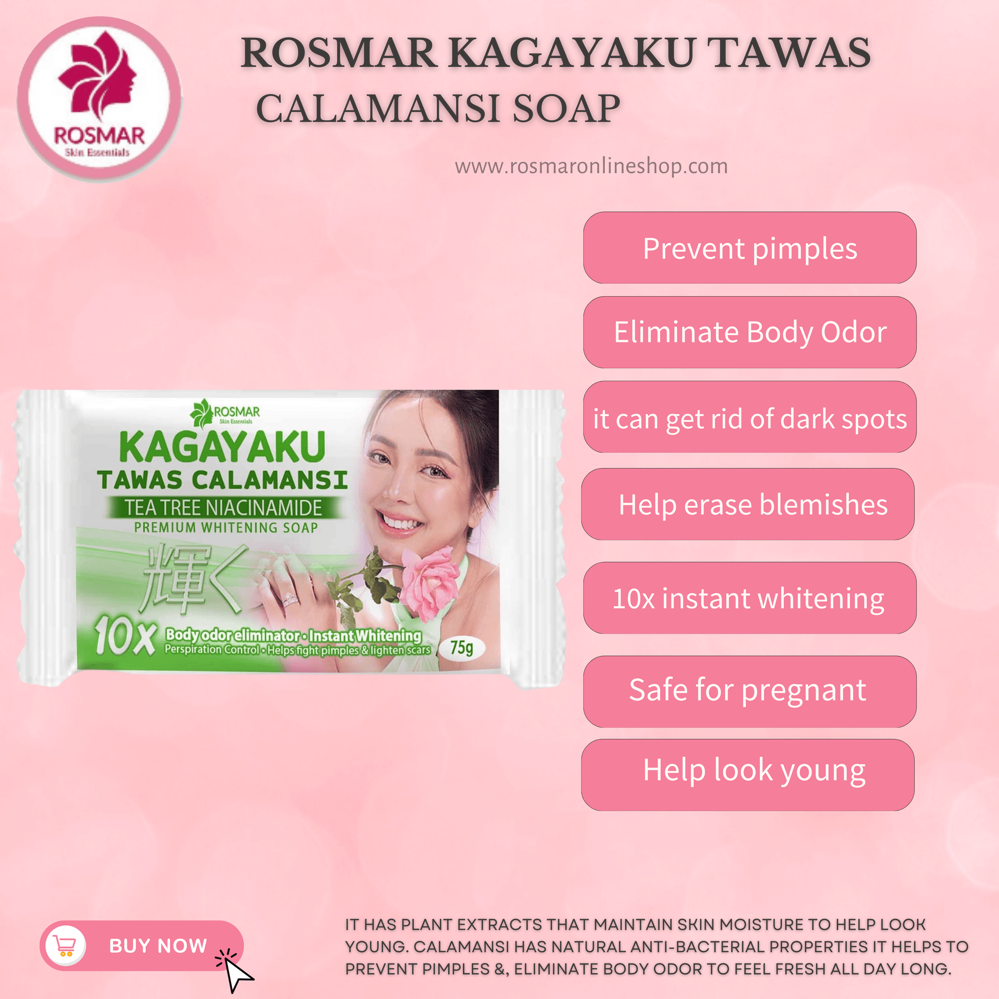 AUTHENTIC ROSMAR TAWAS CALAMANSI SOAP Rosmar Online Shop