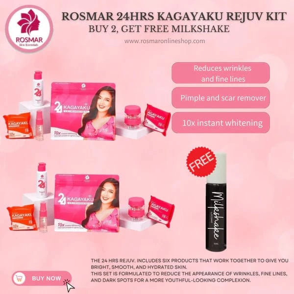 BEST SELLER SET! Rosmar REJUV - 24hrs Kagayaku Rejuvenating kit in 6in1 Pack Skincare Skin Repair Anti Aging Set