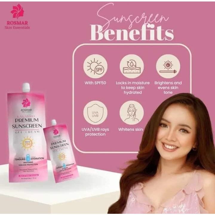 (LIMITED OFFER ONLY!) Premium Sunscreen Gel SPF50 50g Rosmar Kagayaku Rosmar Online Shop