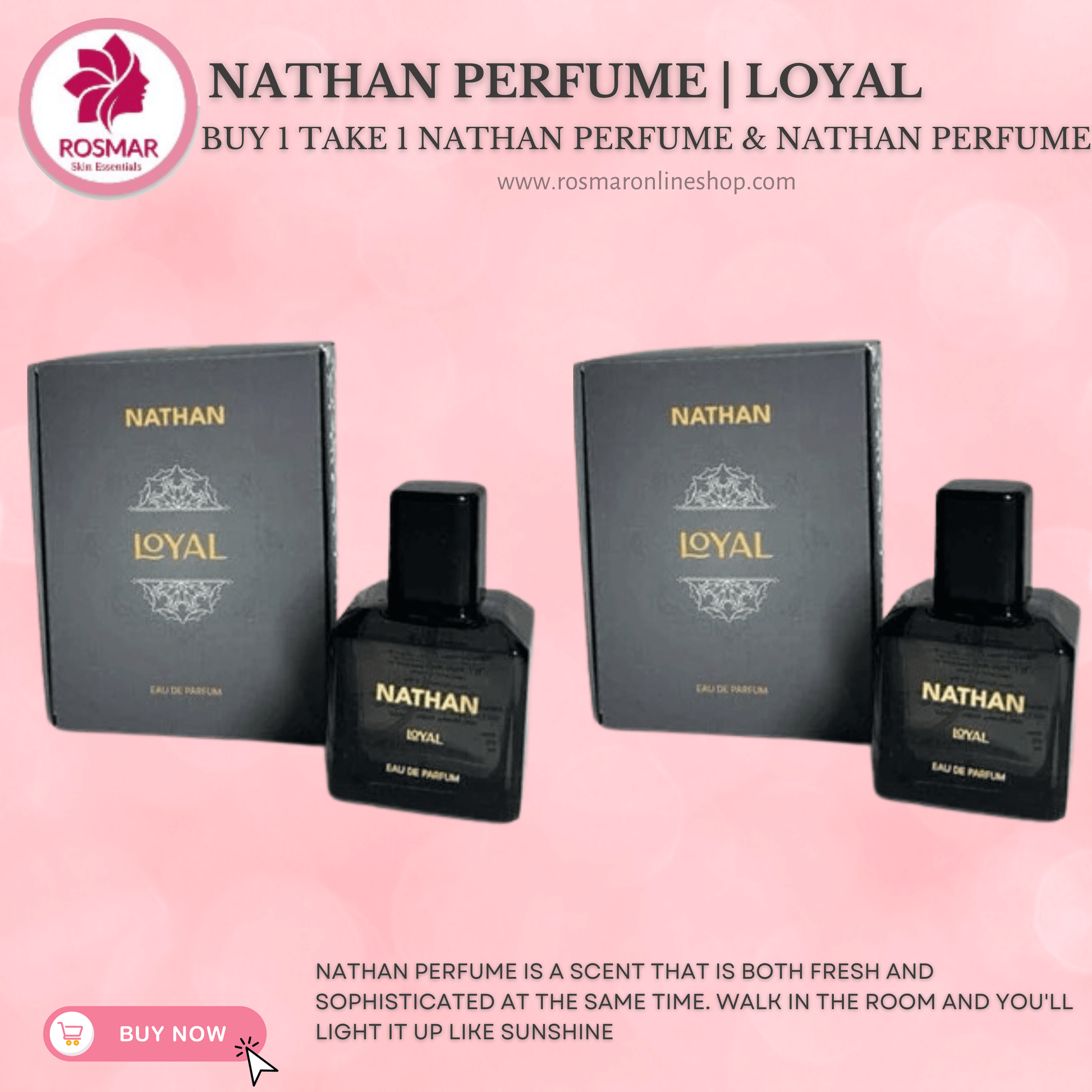 LONG LASTING SCENT WITH ELEGANT BOTTLE Beauty & Brain Perfume & Loyal Perfume HIGH-END PERFUME (MALE & FEMALE SCENT) Rosmar Online Shop 1 NATHAN + 1 NATHAN