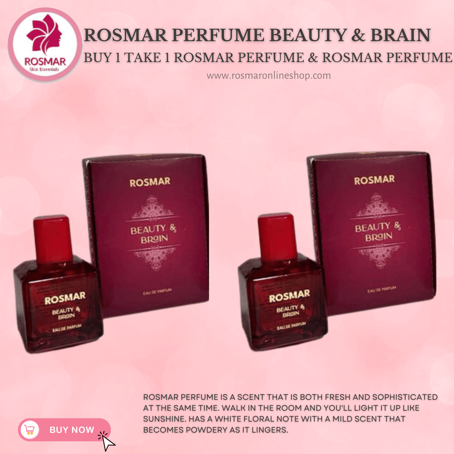 LONG LASTING SCENT WITH ELEGANT BOTTLE Beauty & Brain Perfume & Loyal Perfume HIGH-END PERFUME (MALE & FEMALE SCENT) Rosmar Online Shop 1 ROSMAR + 1 ROSMAR