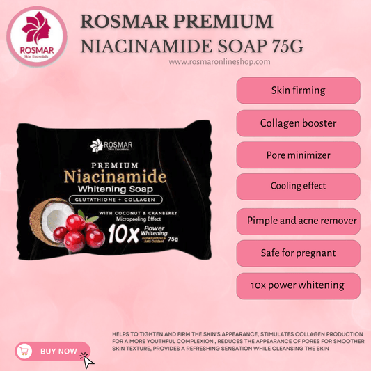 NEW PACKAGING ROSMAR NIACINAMIDE SOAP 150g ROSMAR PREMIUM QUALITY 100% AUTHENTIC Rosmar Online Shop 1 PIECE ONLY