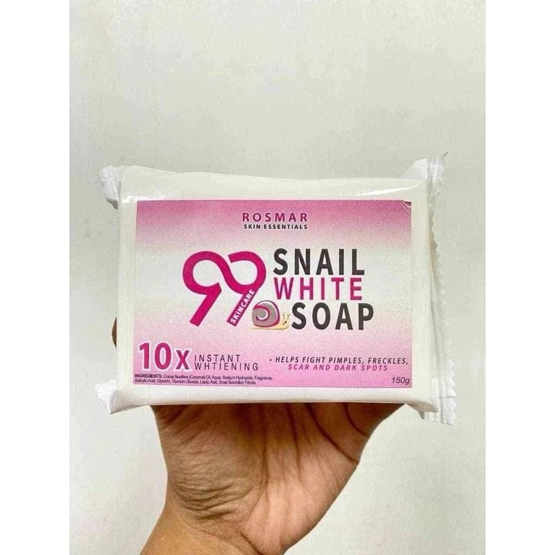 ROSMAR 99 Skincare Snail White Soap 150g - 1 Bar | Whitening Whipped Soap Rosmar Online Shop