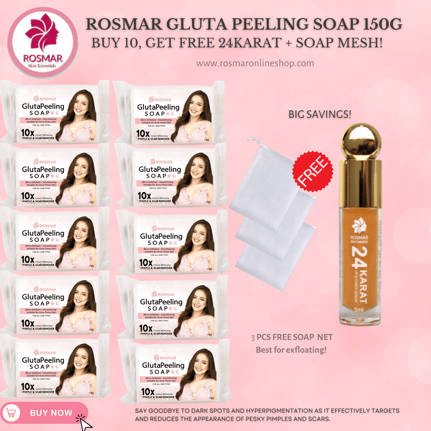 ROSMAR GLUTATHIONE PEELING SOAP - ALL TIME BEST SELLER SOAP Rosmar Online Shop