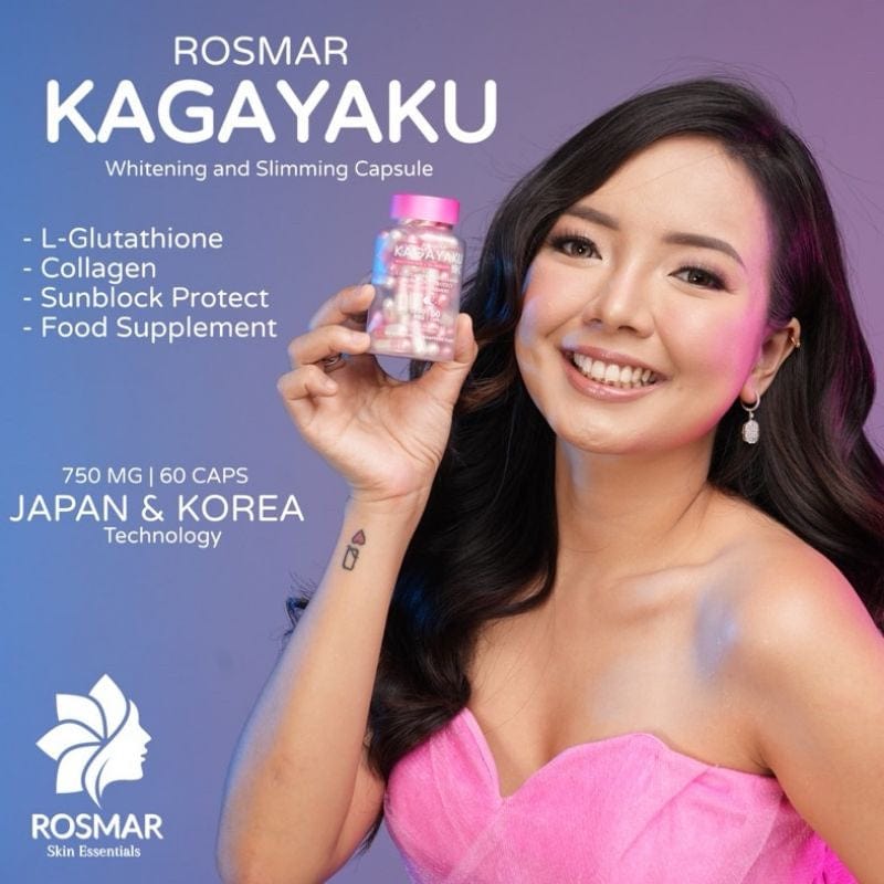 ROSMAR KAGAYAKU CAPS | Whitening & Slimming | Gluta , Collagen & Oral Sunblock 750mg 60 caps Rosmar Online Shop