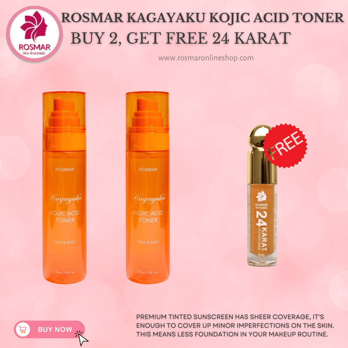 ROSMAR KAGAYAKU Kojic Toner for Face and Body Whitening Moisturizing Rosmar Online Shop