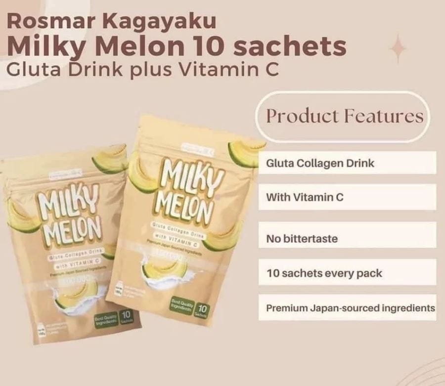 Rosmar Kagayaku Milky Melon (GLUTATHIONE + COLLAGEN) Rosmar Online Shop