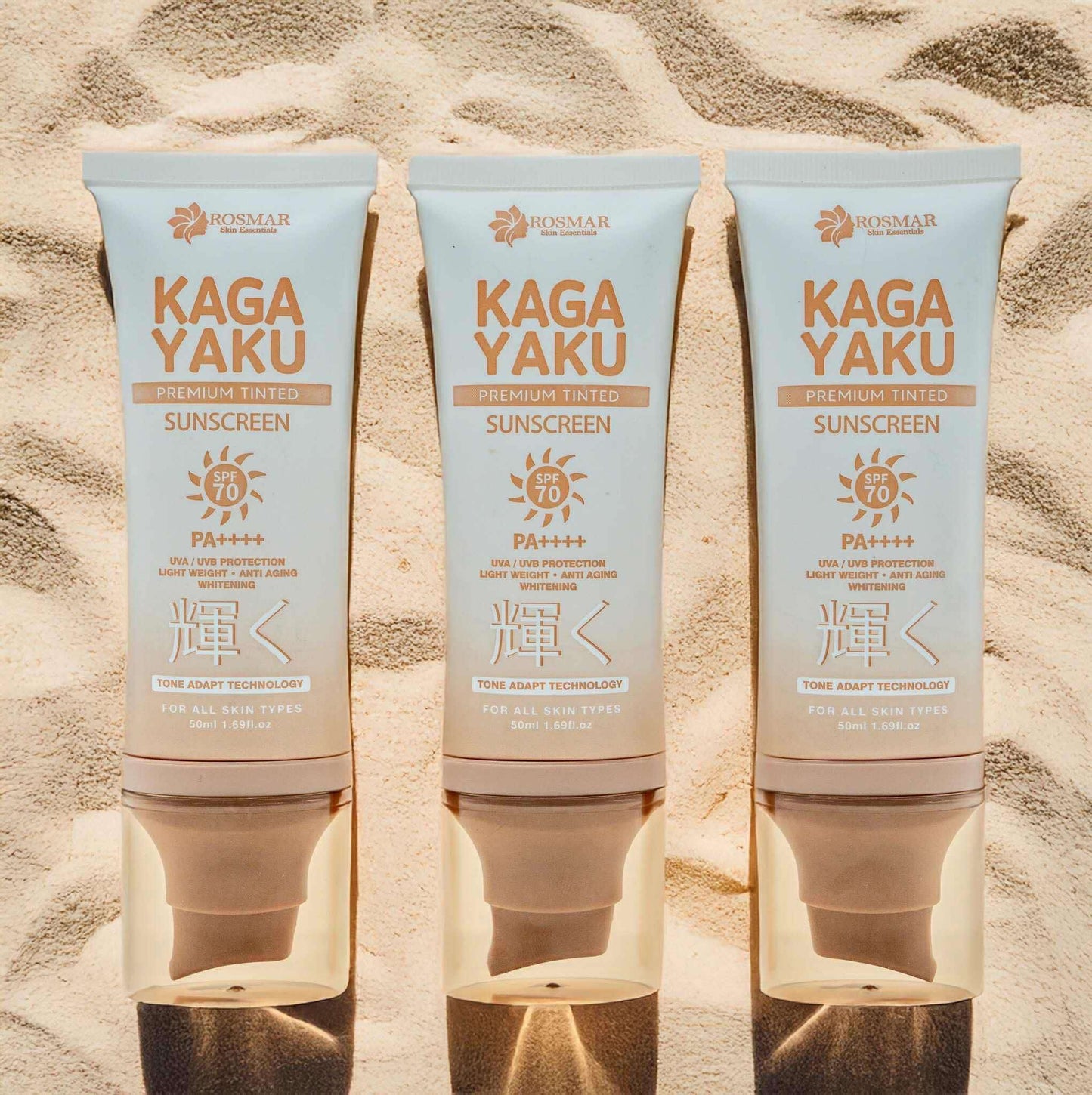 Rosmar Kagayaku Premium Tinted Sunscreen SPF 70 PA ++++ Rosmar Online Shop