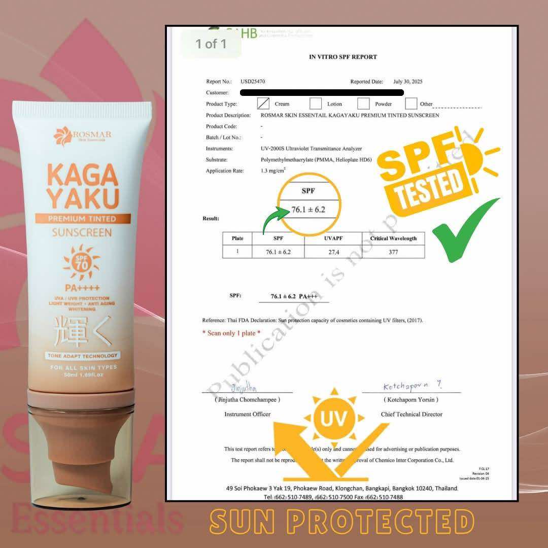 Rosmar Kagayaku Premium Tinted Sunscreen SPF 70 PA ++++ Rosmar Online Shop