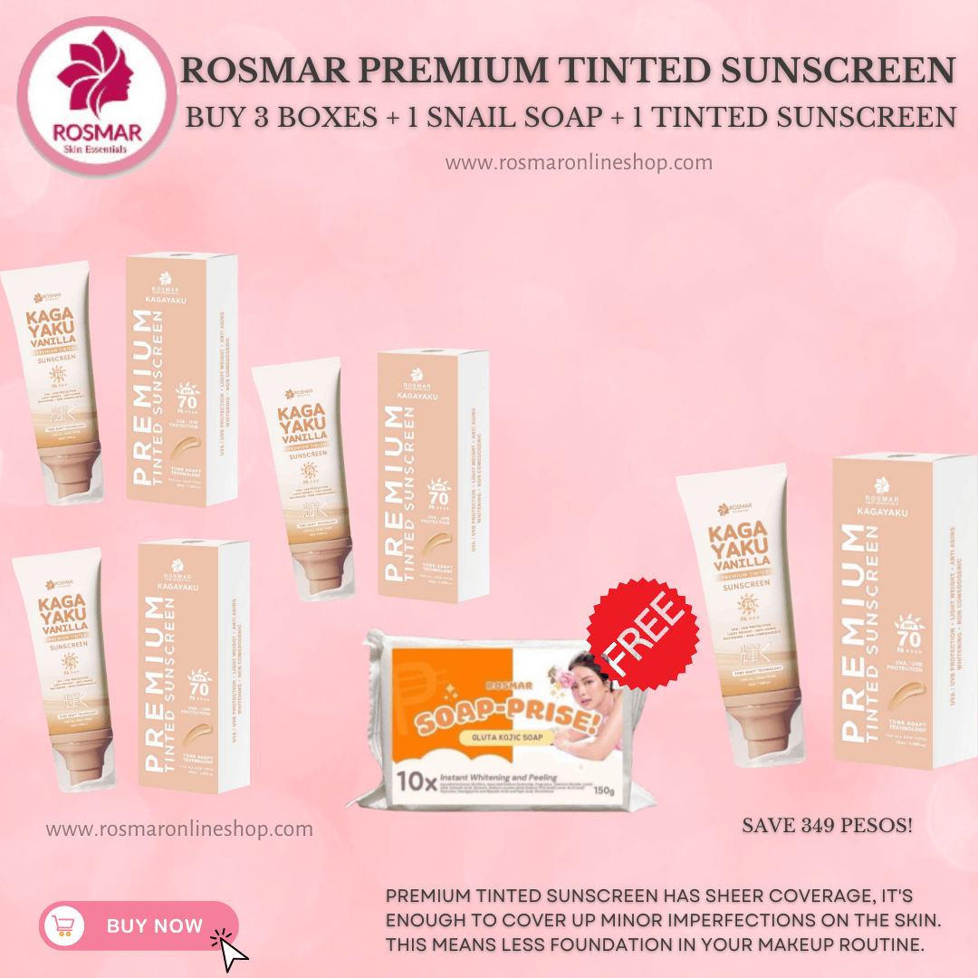 Rosmar Kagayaku Premium Tinted Sunscreen SPF 70 PA ++++ Rosmar Online Shop