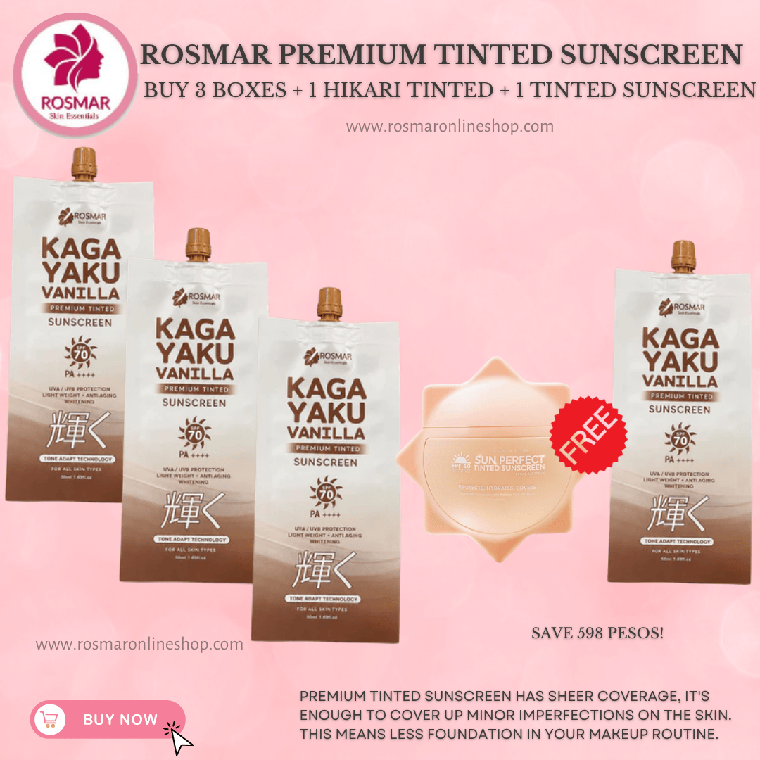 Rosmar Kagayaku Premium Tinted Sunscreen SPF 70 PA ++++ Rosmar Online Shop