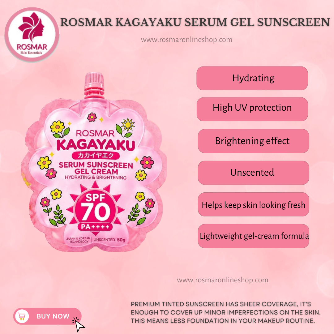 ROSMAR KAGAYAKU Serum Gel Sunscreen Hydrating & Brightening Spf70 PA++++ Rosmar Online Shop