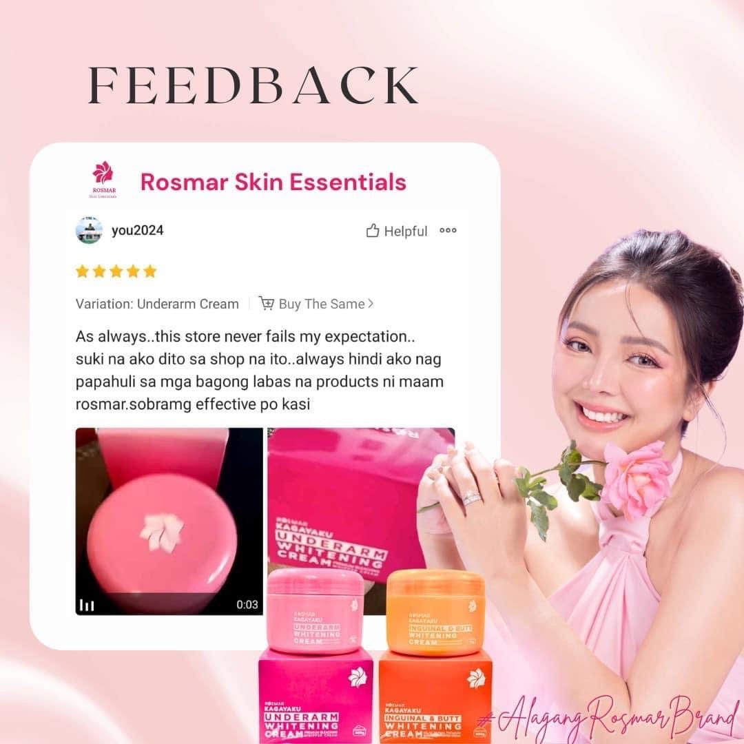 Rosmar Kagayaku Underarm Whitening Cream, Inguinal & Butt Cream And Deo Mist Rosmar Online Shop