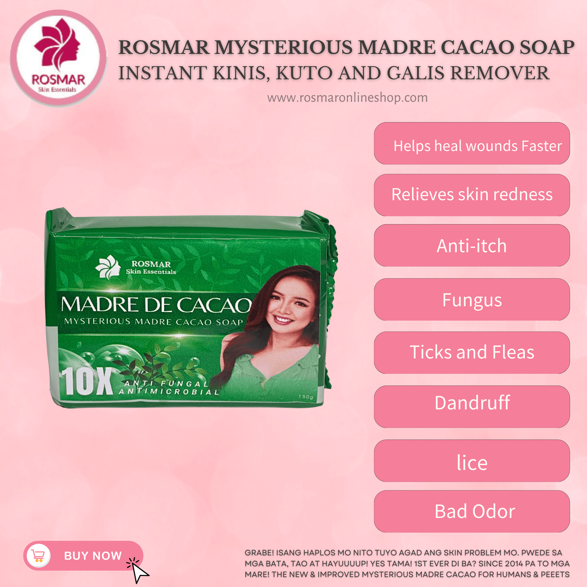 Rosmar Madre Cacao New Packaging / 70G & 150G Rosmar Online Shop 1 PIECE ONLY MADRE CACAO (150G)