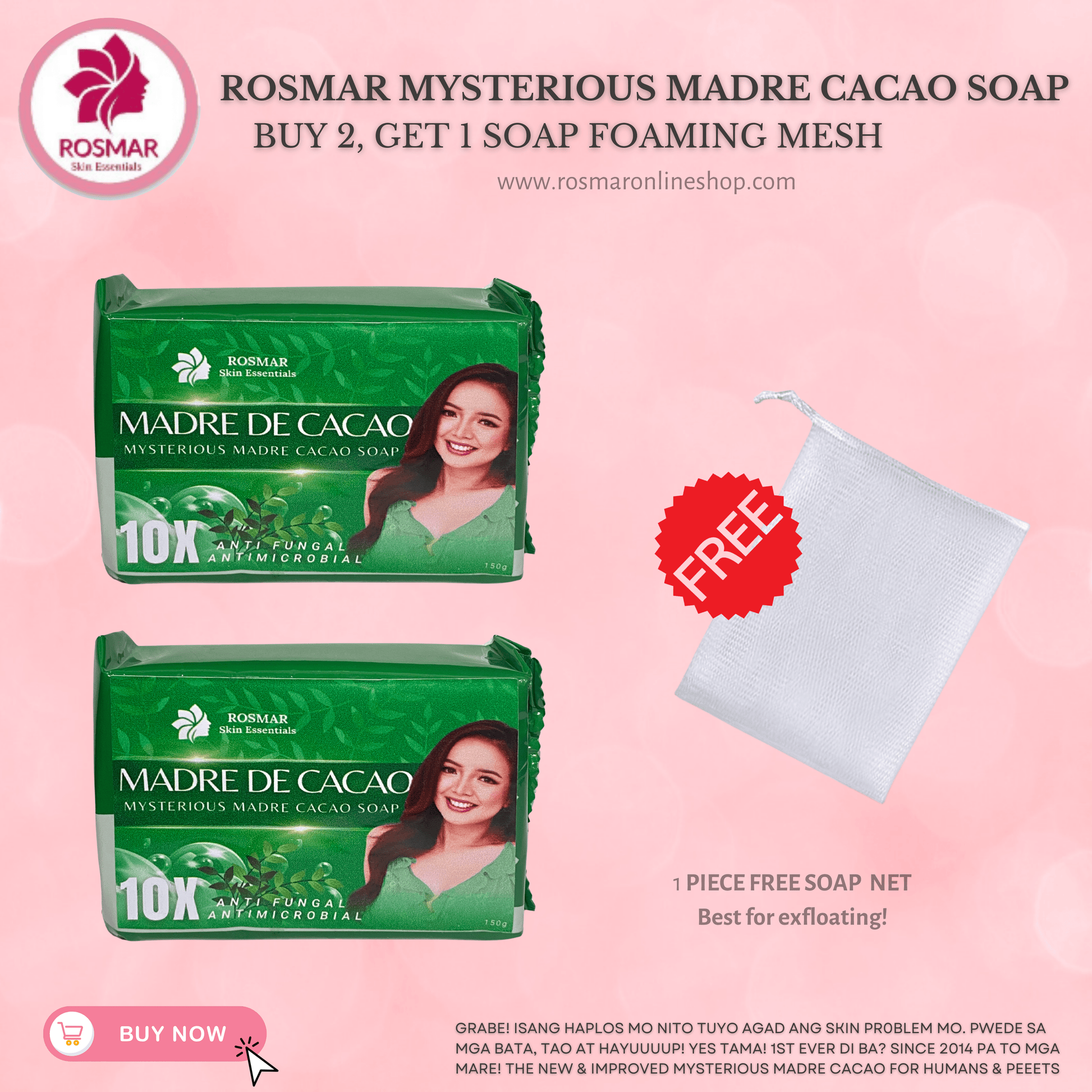 Rosmar Madre Cacao New Packaging / 70G & 150G Rosmar Online Shop 2 MADRE CACAO (150G) + GET 1 FREE NET