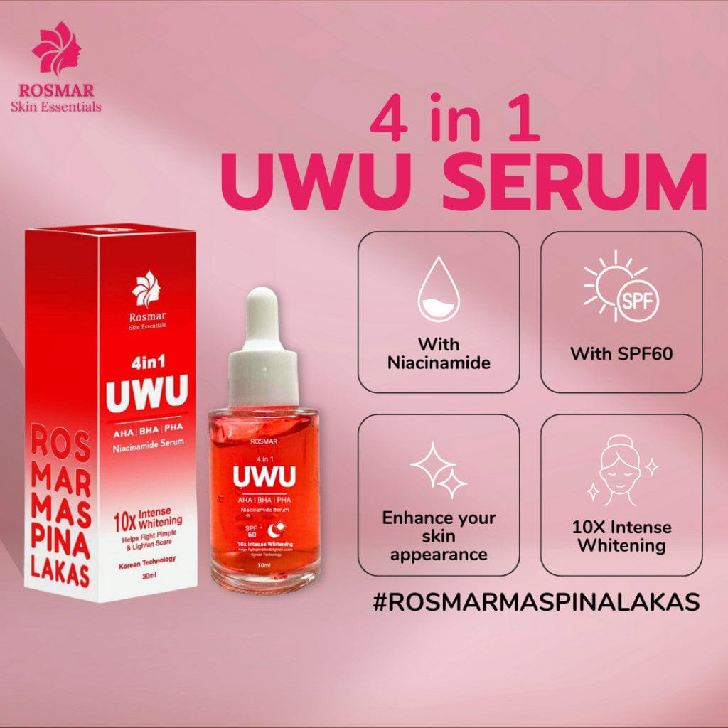 ROSMAR New 4in1 UWU NIACINAMIDE SERUM | AHA BHA & PHA | 30ml Rosmar Online Shop