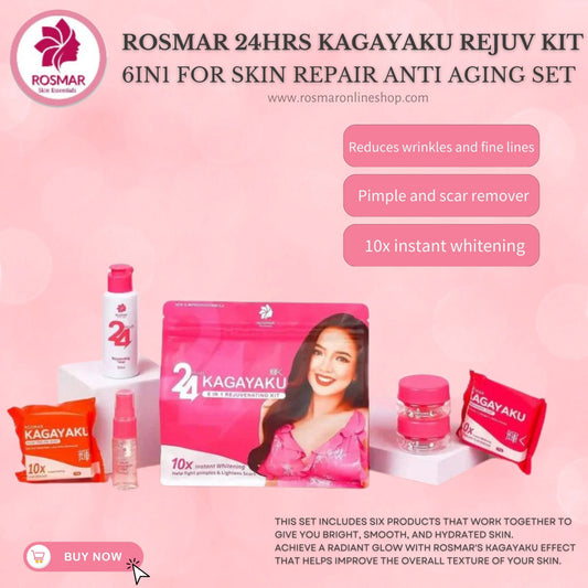 Rosmar REJUV - 24hrs Kagayaku Rejuvenating kit in 6in1 Pack Skincare Skin Repair Anti Aging Set Rosmar Online Shop