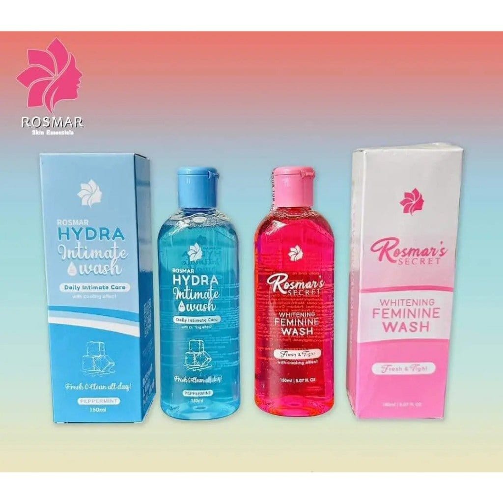 Rosmar Secret Whitening Feminine Wash & Rosmar Hydra Intimate Wash 150ml Rosmar Online Shop